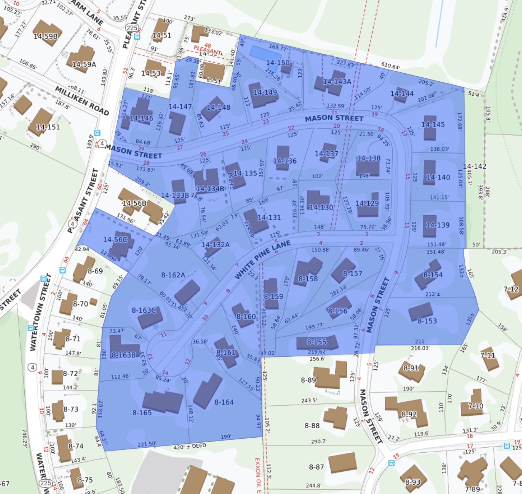 Pleasant Brook Neighborhood Map